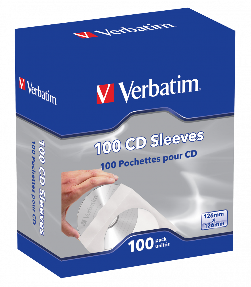 Verbatim CD Sleeves 100pk - 49976