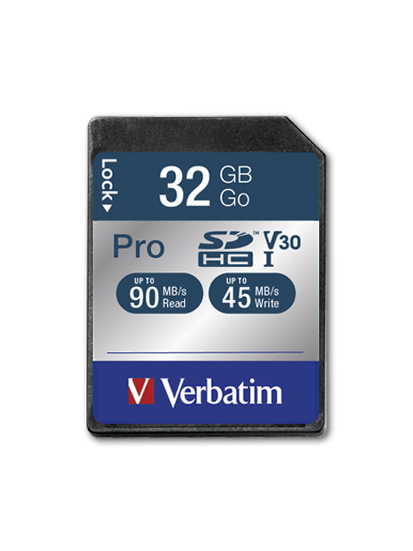 Verbatim Pro U3 32GB SDHC Memory Card - 47021