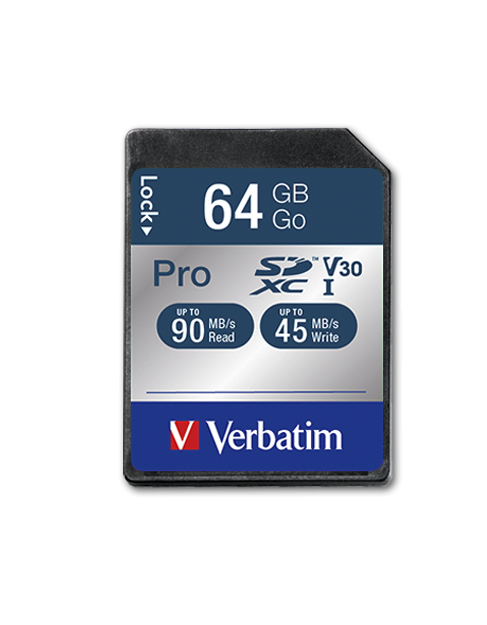 Verbatim Pro U3 64GB SDHC Memory Card - 47022