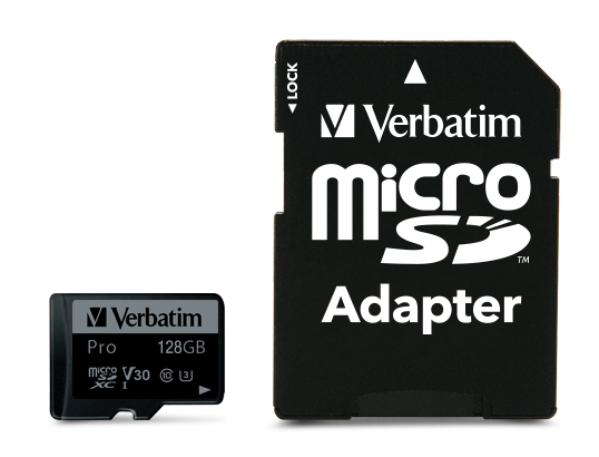 Verbatim Pro U3 128GB Micro SDXC Memory Card - 47044