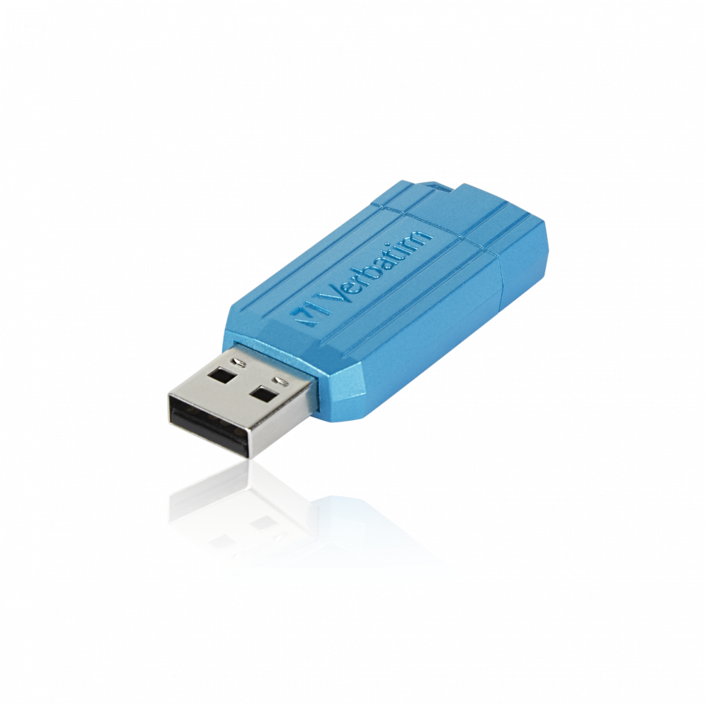 Verbatim PinStripe USB Drive 32GB Caribbean Blue - 49057