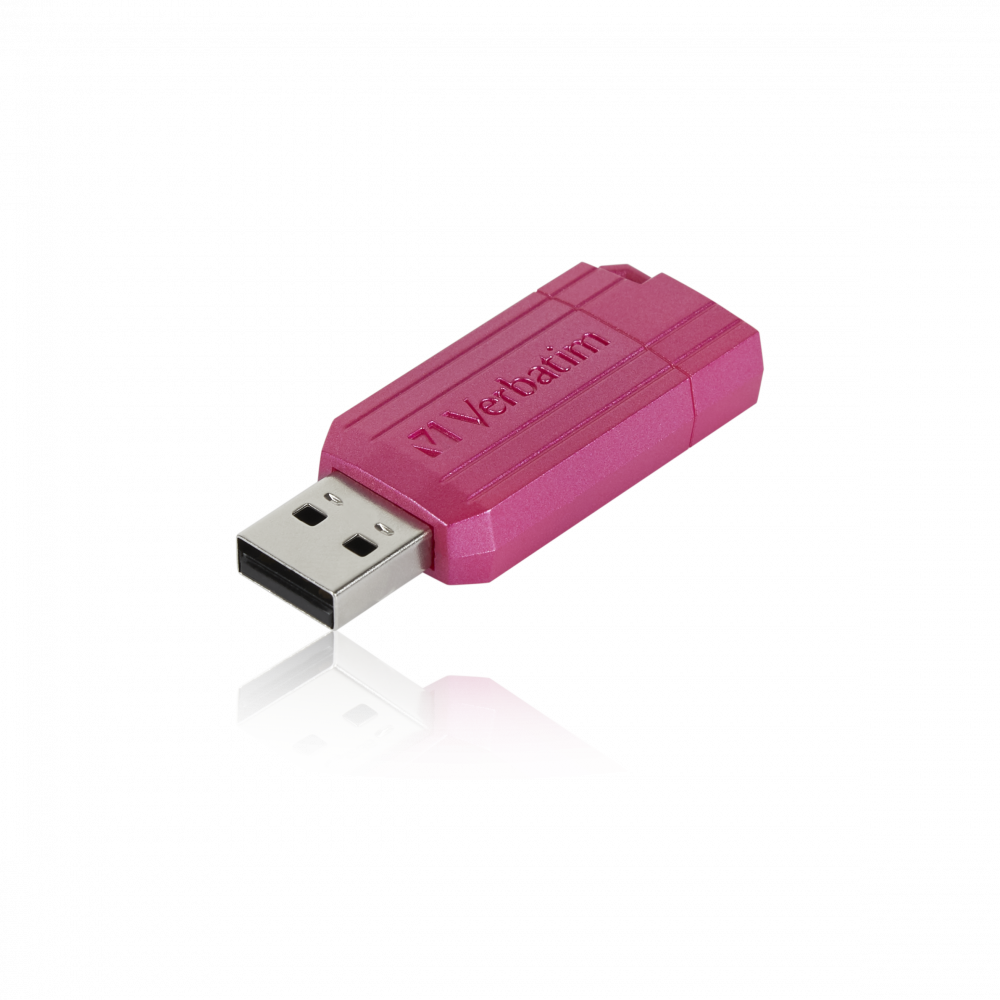 Verbatim PinStripe USB Drive 64GB Hot Pink - 49962
