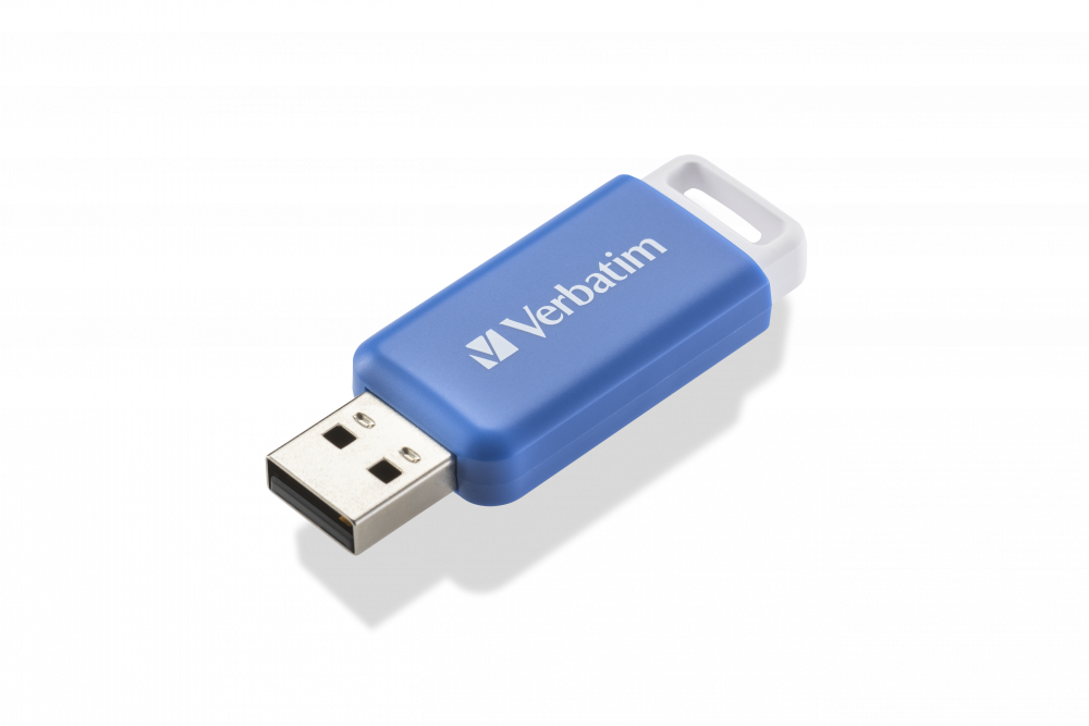 Verbatim DataBar USB Drive 64GB Blue - 49455