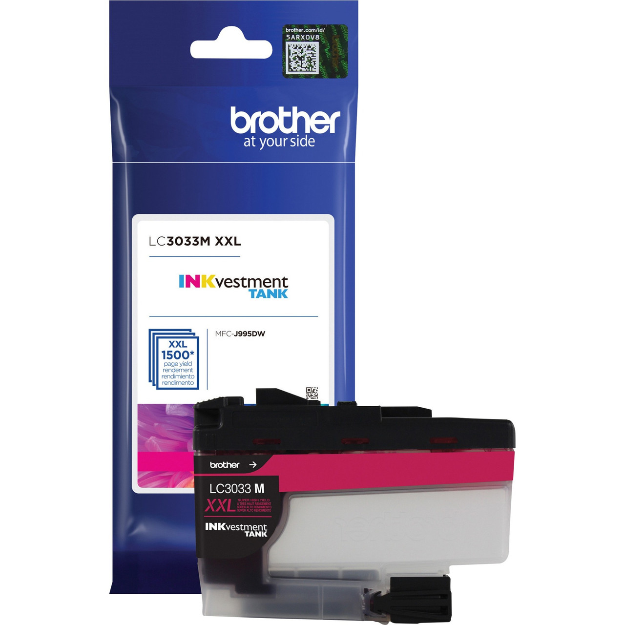 Brother Genuine LC3033M Single Pack Super High-yield Magenta INKvestment Tank Ink Cartridge - Inkjet - Super High Yield - 1500 Pages - 1 Pack - LC3033MS