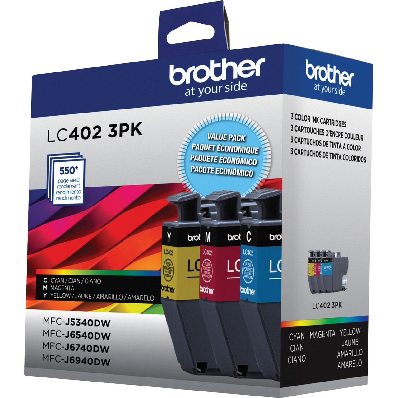 Brother Original Ink Cartridge - Cyan, Magenta, Yellow - Inkjet - Standard Yield - 3 Pack - LC4023PKS