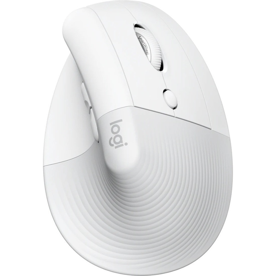 Logitech Lift Vertical Ergonomic Mouse, Wireless, Bluetooth or Logi Bolt USB receiver, Quiet clicks, 4 buttons, Off-white - Optical - Wireless - Bluetooth/Radio Frequency - Off White - USB - 4000 dpi - 910-006469