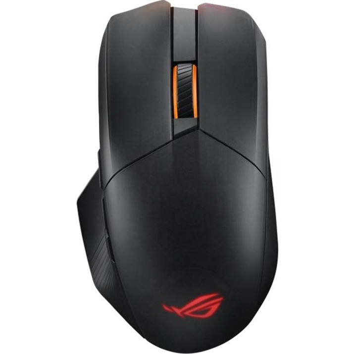 Asus ROG Chakram X Gaming Mouse Tri mode Connectivity 2.4GHz RF, Bluetooth, Wired, 36000 DPI Sensor, 8000 Hz Polling, Detachable Joystick, Paracord USB C Cable, Aura Sync RGB, Qi Charging, Black - P708 ROG CHAKRAM X