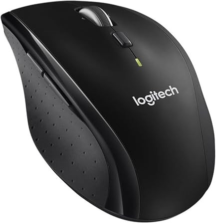 Logitech Productivity Plus Wireless Mouse - Optical - Wireless - Radio Frequency - 2.40 GHz - Black - USB - 1000 dpi - Scroll Wheel - 7 Button(s) - 910-005745