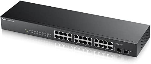 Zyxel Gs1900-24 Fanless 24Port Gbe L2 Webmanaged Rackmount Switch W/2 Sfp