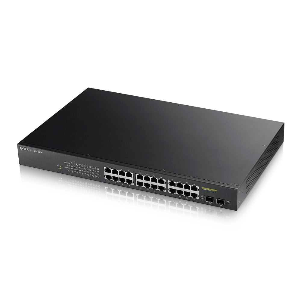 Zyxel Gs1900-24Hp 24Port Gbe Poe+L2 Web Managed Switch W/2 Sfp (170W)