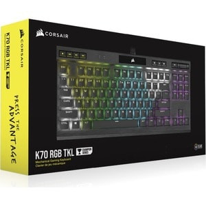 Corsair K70 RGB TKL CHAMPION SERIES Mechanical Gaming Keyboard - CHERRY MX SPEED - Cable Connectivity - USB 3.0, USB 3.1 Type A Interface - RGB LED - CH-9119014-NA