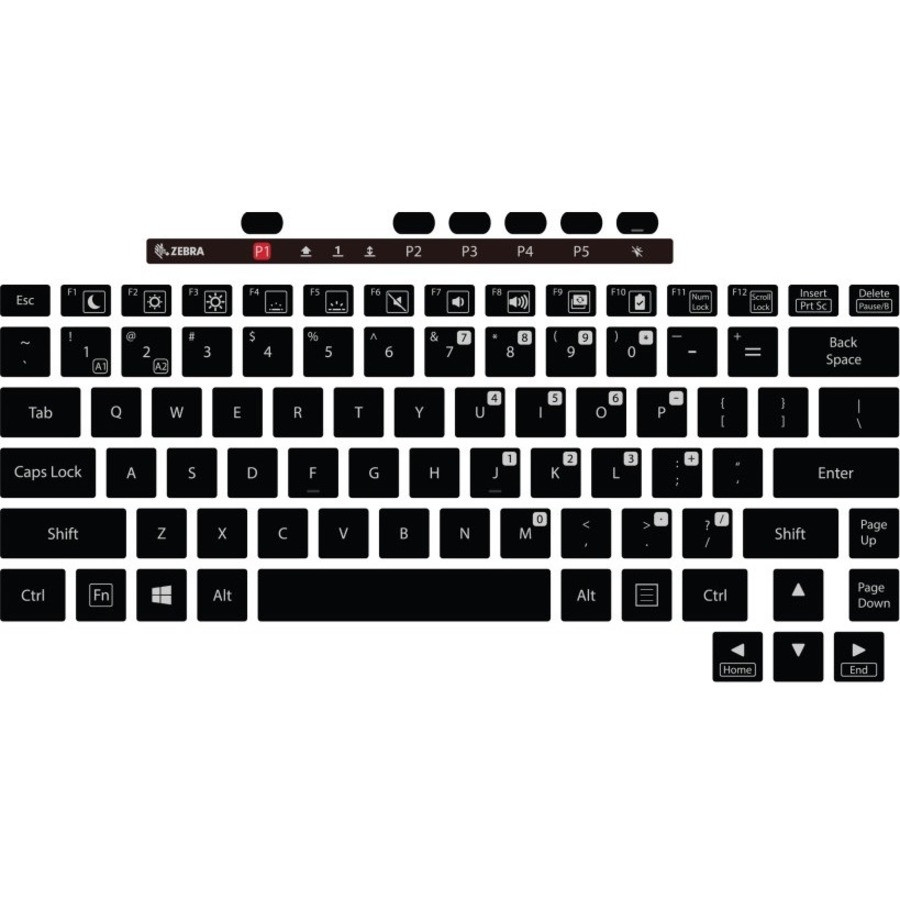 Zebra Keyboard - Proprietary Interface - 6 Programmable Hot Key(s) - Rugged - German - Tablet - KYB-ET8X-2IN1-DE1-01