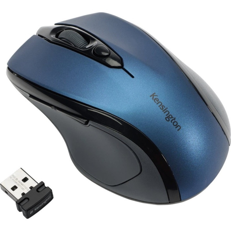 Kensington Pro Fit Mid-Size Wireless Mouse - Sapphire Blue - Optical - Wireless - Radio Frequency - K72421AMA