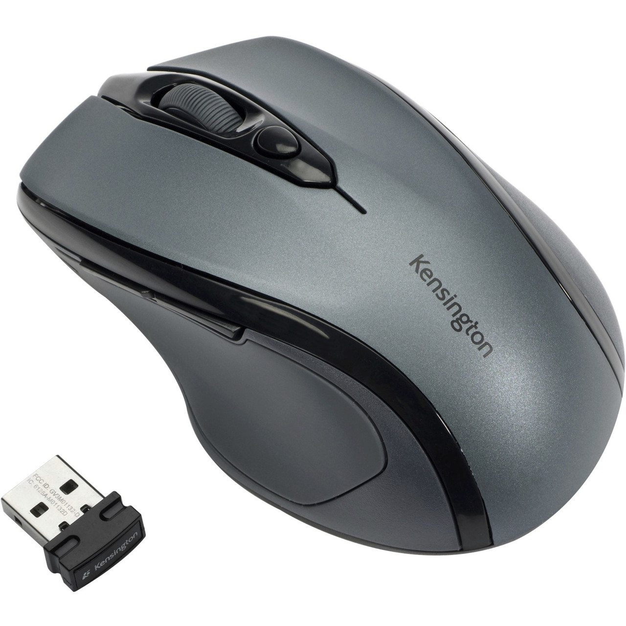 Kensington Pro Fit Wireless Mid-Size Mouse - Optical - Wireless - Radio Frequency - Gray - USB - 1600 dpi - Scroll Wheel - Medium Hand/Palm Size - Right-handed Only - K72423AMA