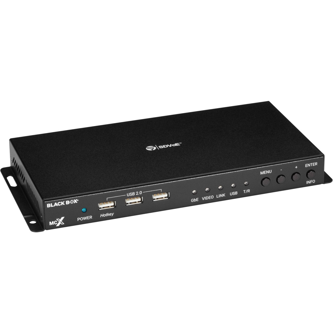 Blackbox Corporatio Blackbox MCX G2 DisplayPort Copper/Fiber Transcoder - Functions: Video Transcoder, Video Switcher - HDMI, DisplayPort - 4096 x 2160 - DisplayPort - Network (RJ-45) - USB - Audio Line Out - 1 Pack - PC - TAA Compliant - MCXG2TD11