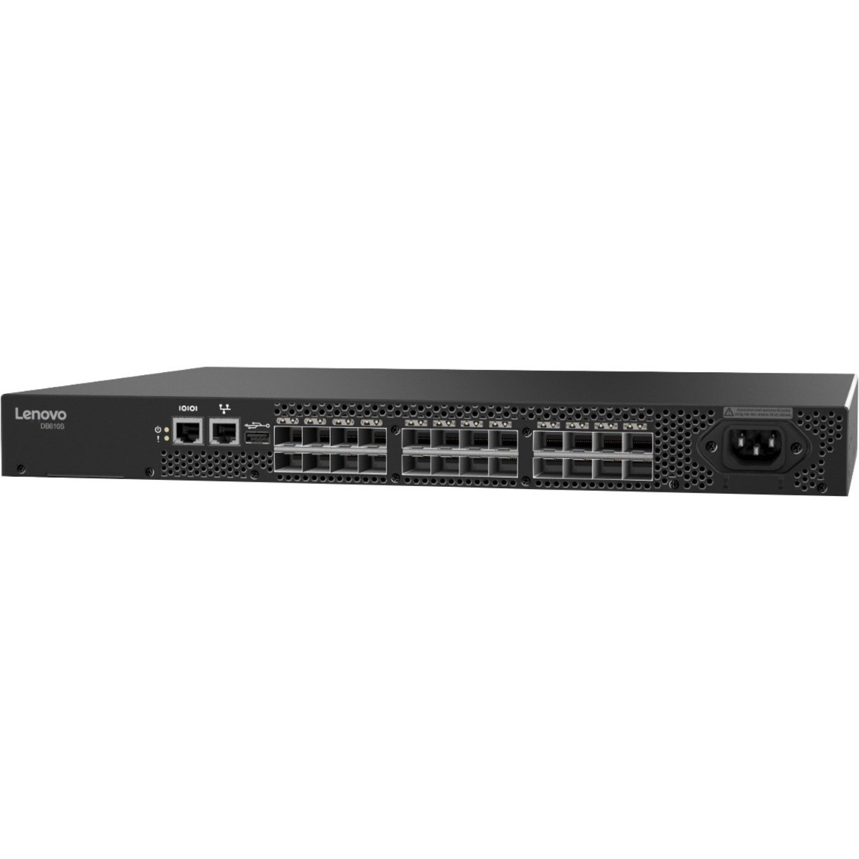 Lenovo ThinkSystem DB610S Gen 6 FC SAN Switch - 24 Ports - 32 Gbit/s - 8 Fiber Channel Ports - 8 x Total Expansion Slots - 8 x SFP+ Slots - Manageable - Rack-mountable - 1U - 7D8PA002WW