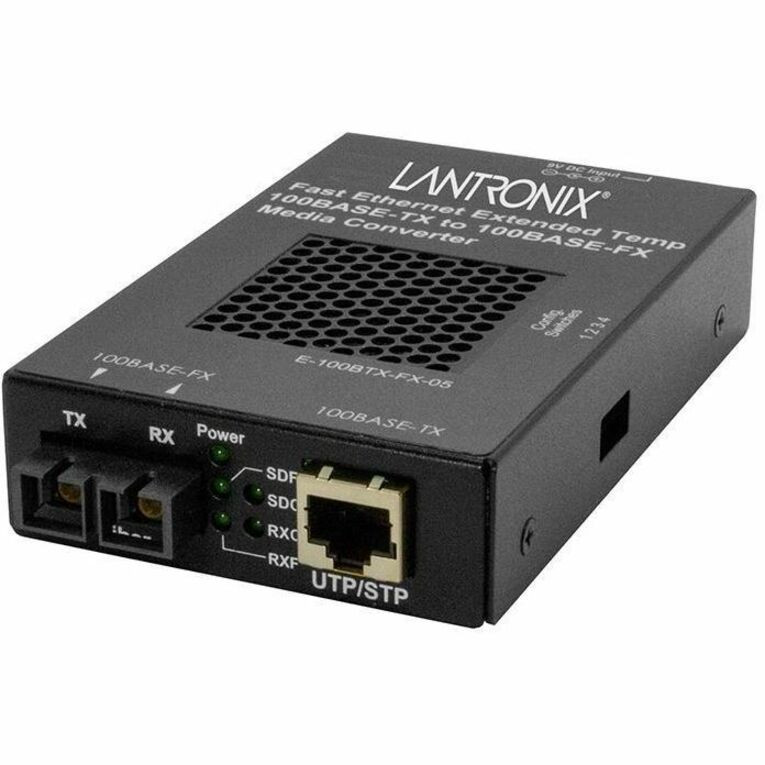 Lantronix E-100BTX-FX-05(SCHT) Transceiver/Media Converter - E-100BTX-FX-05(SCHT)-EU