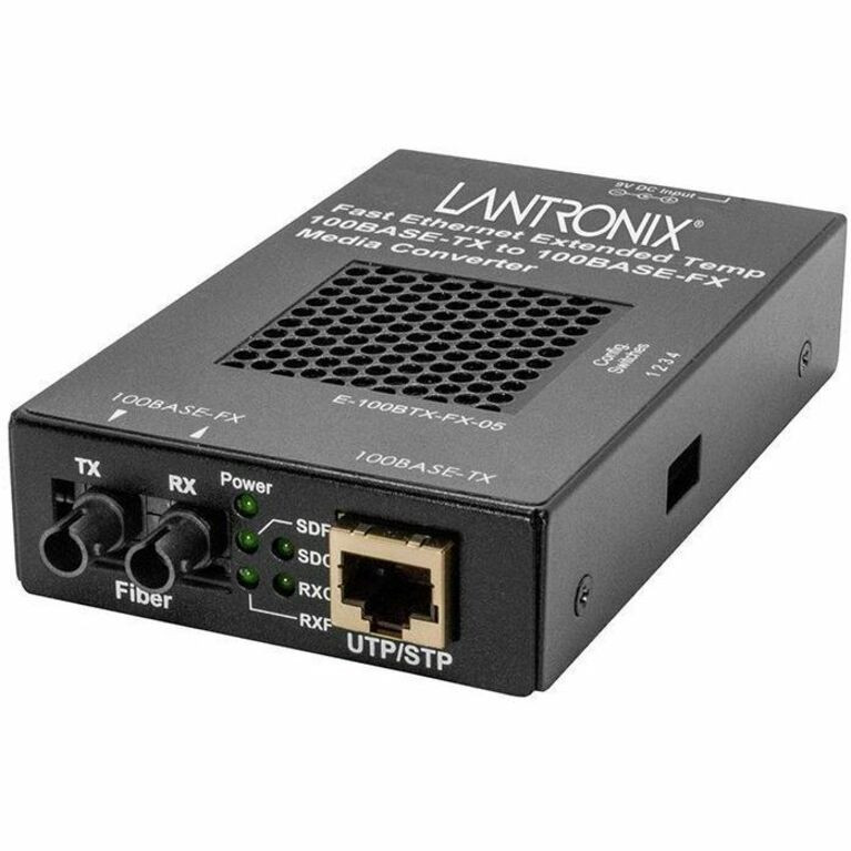 Lantronix E-100BTX-FX-05(HT) Transceiver/Media Converter - E-100BTX-FX-05(HT)-EU