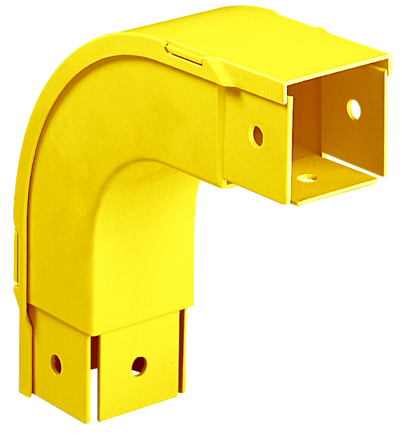 Panduit Fiber Runner - Cable raceway fitting cover (vertical) - outside, angled - yellow - FROV45SC12LYL