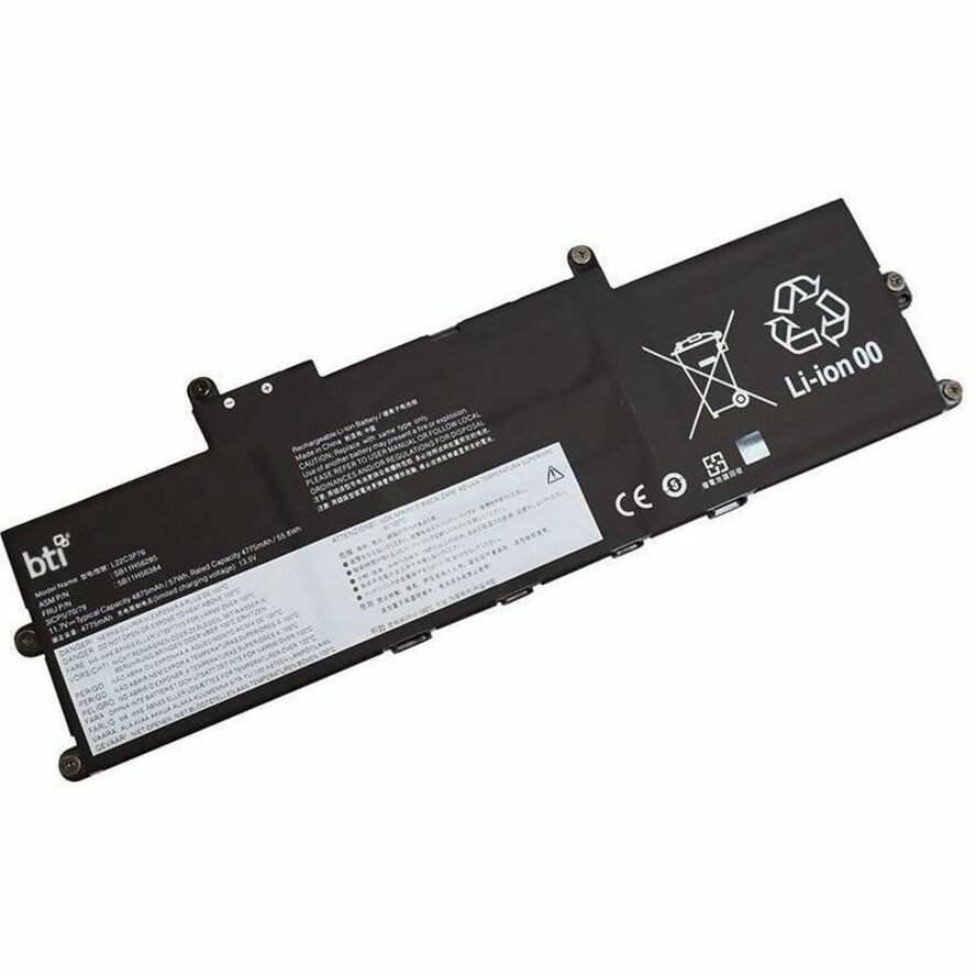 BTI 5B11H56383-BTI 3-CELL 11.7V LI-ION NOTEBOOK BATTERY FOR LENOVO THINKPAD X1 CARBON 12TH GEN, X1 CARBON 12TH GEN 21KC, X1 CARBON 12TH GEN 21KD, X1 2-IN-1 GEN 9, X1 2-IN-1 GEN 9 21KE, X1 2-IN-1 GEN 9 21KF - 5B11H56383-BTI