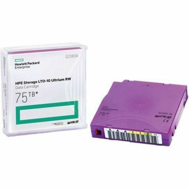 HPE Storage LTO-10 Ultrium 75TB RW Custom Labeled 20 Data Cartridges with Cases - Q2080AL