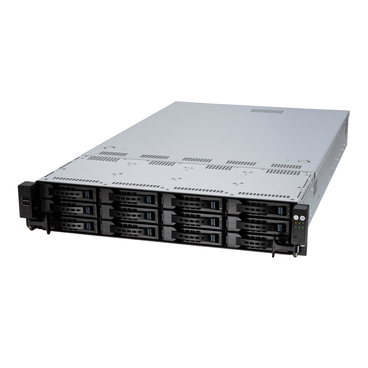 Asus RS720A-E9-RS12V2 AMD EPYC 7002 2U compact server with support up to dual processors, 32 DIMM, 12 SATA/SAS, 2 M.2, dual LAN, OCP 2.0 Mezzanine card and Asus Control Center - RS720A-E9-RS12V2