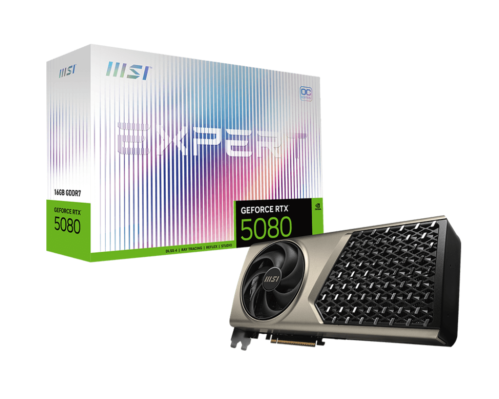 MSI GeForce RTX 5080 16G EXPERT OC PCI Express Gen 5 x16 16GB GDDR7 - G5080-16EC