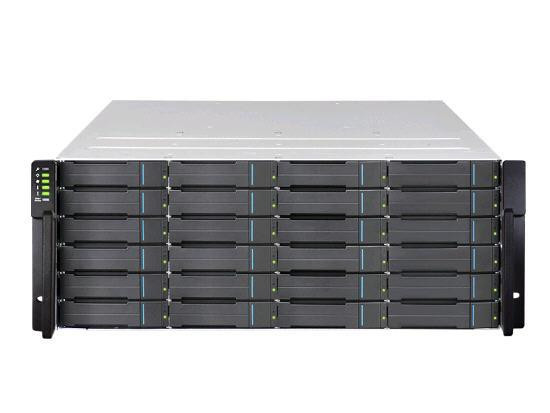 Infortrend Eonstor Gs 3000 Unified Storage, 4u/24 Bay, Redundant Controllers, 24 X 8tb Sas Hdd 7200 Rpm, 4 X 10gbe Rj-45 Ports, 4 X 10gb Sfp+ Ports, 32gb Memory, 2 X Open Host Board Slots, 2 X Psu, 5 Year Nbd Support (192 Tb Raw) - GS3024R0C0F0F-8T2