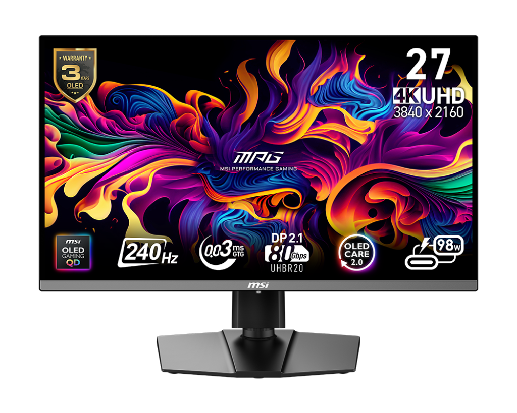 MSI QD-OLED Gaming Monitor 27 Inches - MPG 272URX QD-OLED