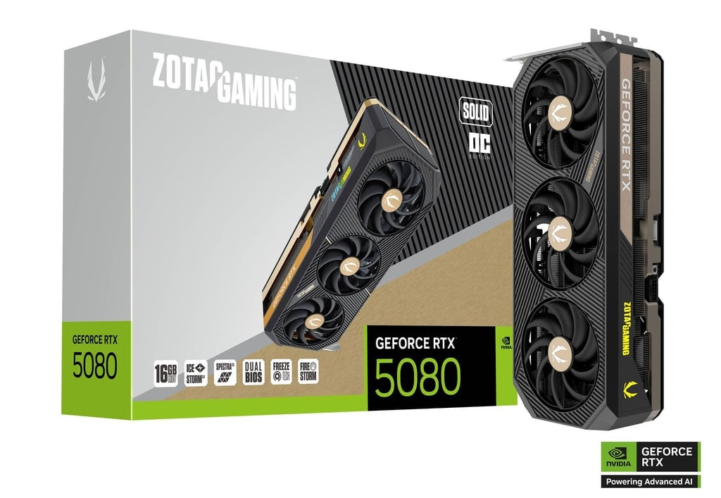 Zotac GAMING GeForce RTX 5080 SOLID OC - ZT-B50800J-10P