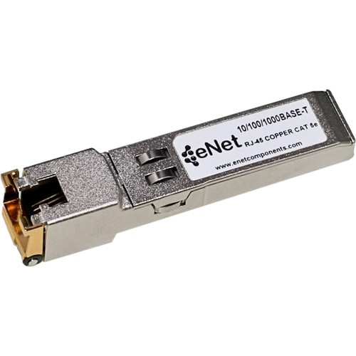 Enet Juniper Compatible QFX-SFP-1GE-T TAA Compliant Functionally Identical 1000BASE-T SFP Copper 100m RJ-45 Connector - Programmed, Tested, and Supported in the USA, Lifetime Warranty - QFX-SFP-1GE-T-ENC