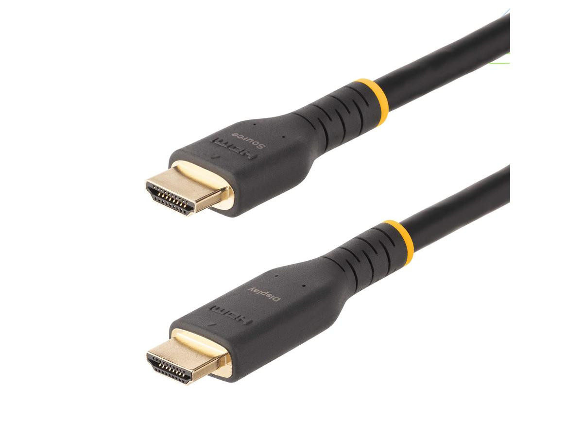 Startech 30Ft Active Hdmi 2.0 Cable With Ethernet Supports 4K 60Hz - Built-In Amplifier - Directional Cable With Source/Display Labels - Heavy-Duty 28Awg Hdmi Cord With Tpe Jacket And Strain Reliefs - Long Hdmi Cable - RH2A-10M-HDMI-CABLE