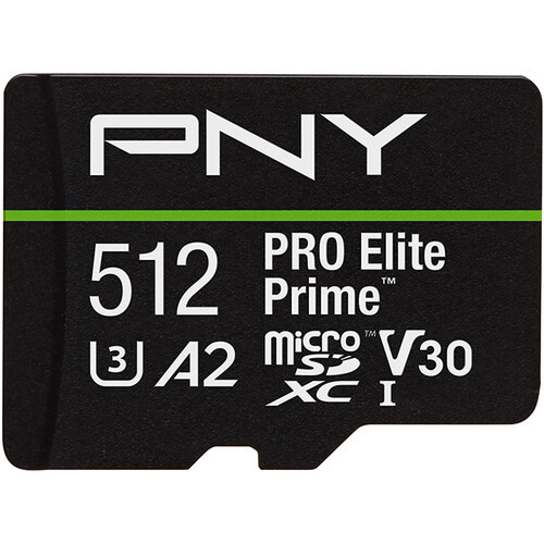 PNY 512GB Pro Elite MicroSDXC Memory Card (U3) - P-SDU512V32200PEP-GE