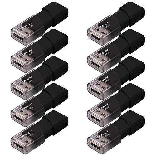 PNY 16GB Attaché 3 USB 2.0 Flash Drive (10-Pack) - P-FD16GX10ATT03-MP