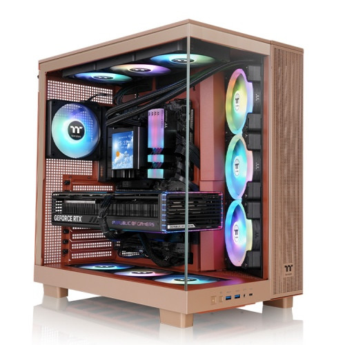 Thermaltake View 380 XL TG ARGB Gravel Sand Mid Tower Chassis - CA-11E-00MGWN-00