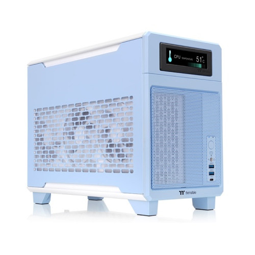 Thermaltake TR100 Hydrangea Blue Mini Tower Chassis - CA-11A-00SFNN-00