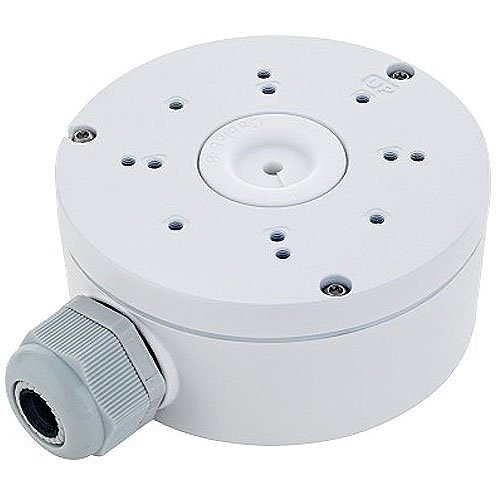 Turing Video Fixed & Varifocal Motorized Bullet Junction Box - Video Mounting for Surveillance Bullet Camera, White - TI-FMBJB