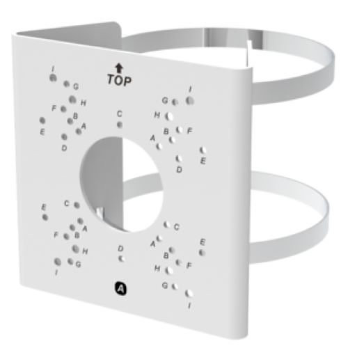 Turing Video Advantage Series Pole Mount for All Bullet Cameras, White - TI-ABPM