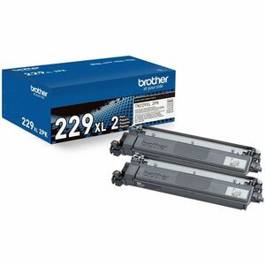 Brother Genuine TN229XL2PK High-yield Black Toner Cartridge Twin-Pack - Laser - Black - High Yield - 2 Pack - 3,000 Pages Each - TN229XL2PK