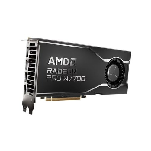 AMD Radeon Pro W7700 Graphic Card - 16 GB GDDR6 - Full-height - 256 bit Bus Width - PCI Express 4.0 x16 - DisplayPort - 4 x DisplayPort - 100-300000006