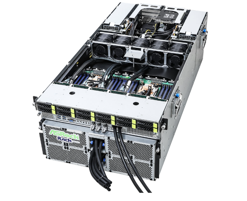 AsRock Rack 6U8X-GNR2/DLC 6U Rackmount with 6+2, 80-PLUS Titanium, 3000W CRPS - Dual Socket E2 (LGA 4710), supports Intel Xeon 6700E-series processors - 16+16 DIMM slots (2DPC), supports DDR5 RDIMM