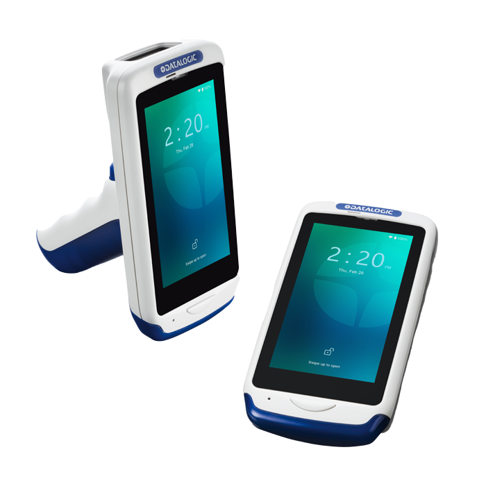 Datalogic JOYA TOUCH 22 PISTOL-GRIP, 802.11 A/B/G/N/AC, BT 5.1, 2D MEGAPIXEL IMAGER W/ WHITE ILLUM. & GREEN SPOT, 4.3" FULL TOUCH, VOIP, PRESENTATION MODE, ANDROID 11, GMS, 4GB RAM/32 GB FLASH, GREY/BLUE/BLUE, FCC & CE - 911400001
