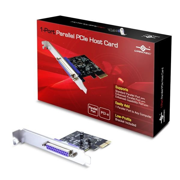 Vantec Ugt-Pce10Pl Is Part Of A Series Of I/O Card Based On The Pci Express Technology. It Offers One Lpt Port That Enables The User To Connect Parallel Devices. The Parallel (Lpt) Port Offer Data Transfer Rate Up To 1.5 Mbps - UGT-PCE10PL
