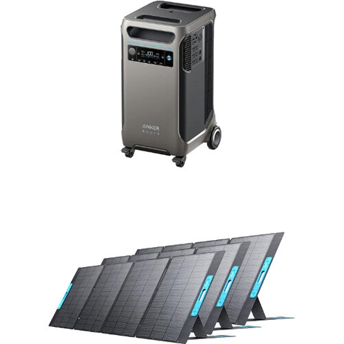 Anker SOLIX F3800 Portable Power Station with Three 400W Foldable Solar Panels Kit - B179011R