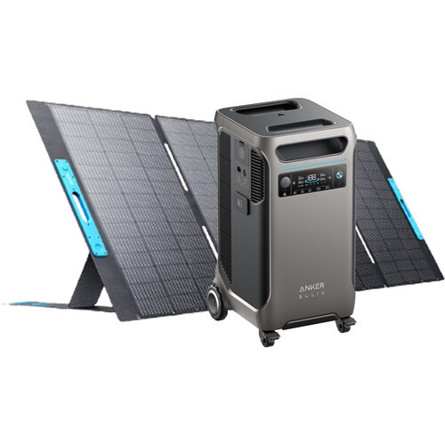 Anker SOLIX F3800 Portable Power Station with 400W Foldable Solar Panel - B179011F