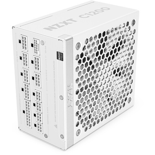 NZXT 1200W C1200 Gold ATX 3.1 Computer Power Supply (White) - PA-2G2BW-US