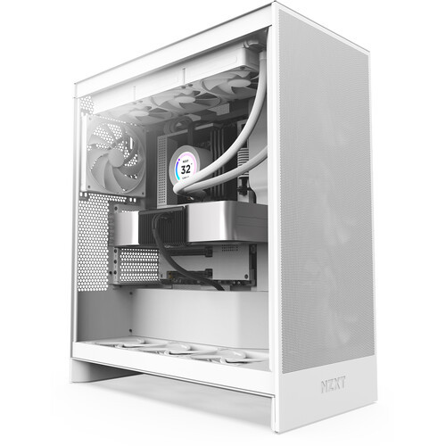 NZXT H7 Flow Mid-Tower Case (White, 2024) - CM-H72FW-01