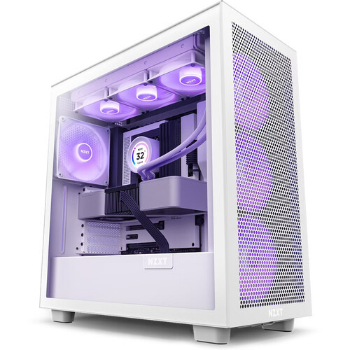 NZXT H7 Flow RGB Mid-Tower Case (White) - CM-H71FW-R1