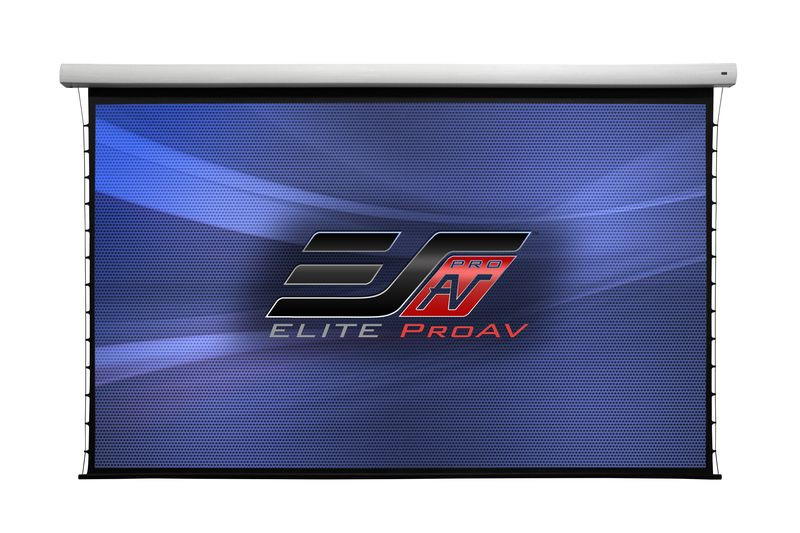 Elite Screens Proav Tension Pro, 250in Diag. 16:9, Tab-Tensioned Electric Motorized Drop Down Projection Screen - TP250XWH3