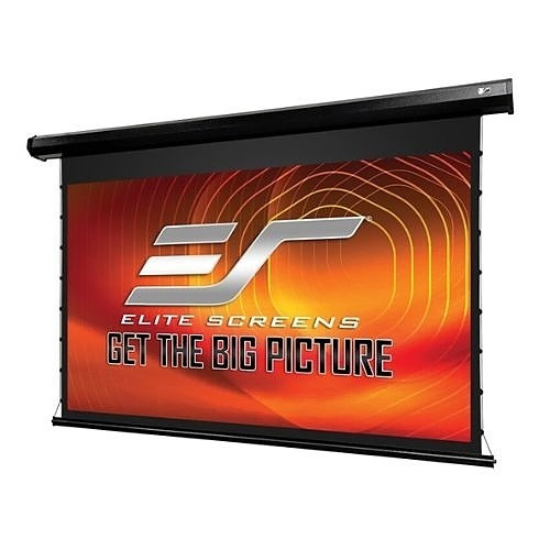 Elite Screens CineTension 2 WraithVeil Dual 150 Diag. 16:9, 4K/8K, Front/Rear Projection Tab-Tensioned Electric Motorized Drop Down Projector Screen - TE150HR3-DUAL
